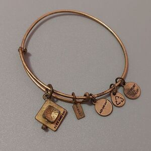 Alex and Ani Gold Tone Graduate Toga Charm Expendable Bracelet